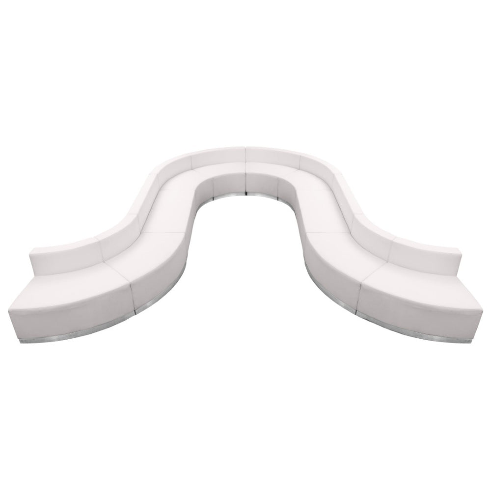 English Elm HERCULES Alon Series Reception Seating Configuration, 10-Piece Set for Professional Comfort & Style Black ZB-803-450-SET-BK-GG