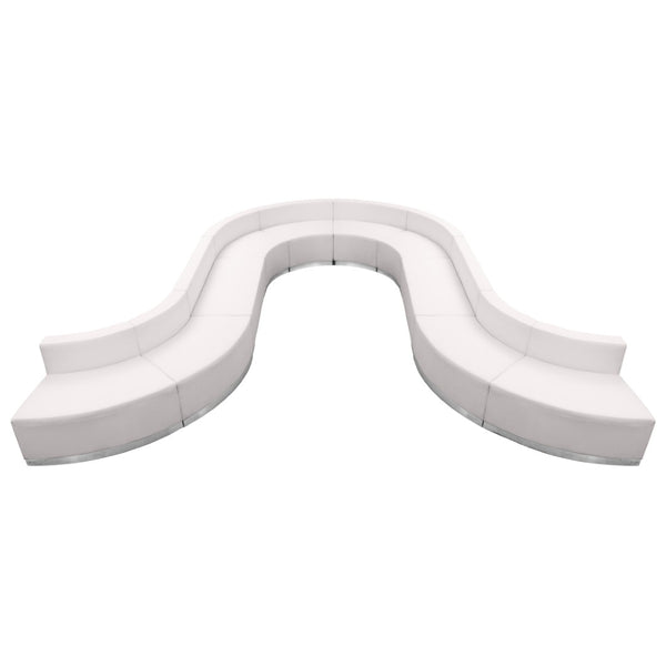 English Elm HERCULES Alon Series Reception Seating Configuration, 10-Piece Set for Professional Comfort & Style Melrose White ZB-803-450-SET-WH-GG