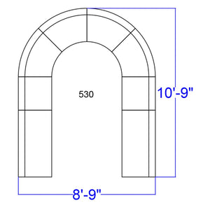 English Elm HERCULES Alon Series Modular Reception Seating Set - 8 Pieces for Modern Office Comfort & Style Black ZB-803-530-SET-BK-GG