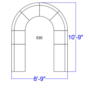 English Elm HERCULES Alon Series Modular Reception Seating Set - 8 Pieces for Modern Office Comfort & Style Melrose White ZB-803-530-SET-WH-GG