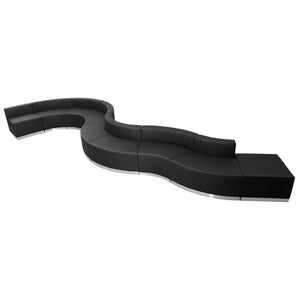 English Elm HERCULES Alon Series 9-Piece Reception Seating Set for Modern Lobbies, Durable & Stylish Design Black ZB-803-560-SET-BK-GG