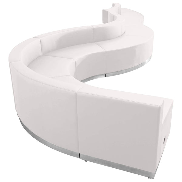 English Elm HERCULES Alon Series 9-Piece Reception Seating Set for Modern Lobbies, Durable & Stylish Design Melrose White ZB-803-560-SET-WH-GG