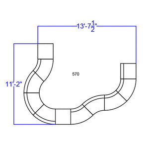 English Elm HERCULES Alon Series Modular LeatherSoft Reception Set for Stylish and Comfortable Waiting Areas Black ZB-803-570-SET-BK-GG