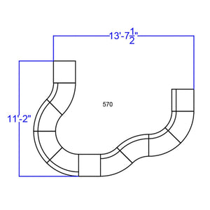English Elm HERCULES Alon Series Modular LeatherSoft Reception Set for Stylish and Comfortable Waiting Areas Melrose White ZB-803-570-SET-WH-GG