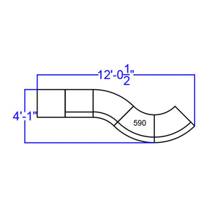 English Elm HERCULES Alon Series Reception Configuration Set - 5-Piece Modular Design for Professional Spaces Melrose White ZB-803-590-SET-WH-GG