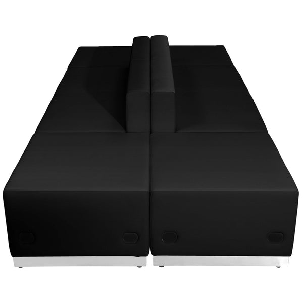 English Elm HERCULES Alon Series Reception Set - Stylish Modular Furniture for Modern Lobbies and Waiting Areas Black ZB-803-690-SET-BK-GG