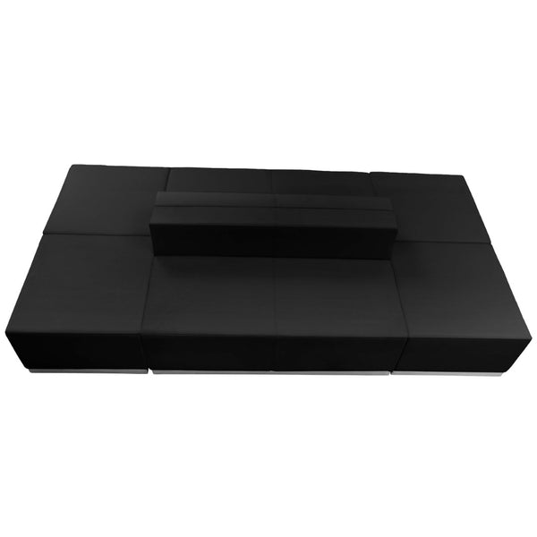 English Elm HERCULES Alon Series Reception Set - Stylish Modular Furniture for Modern Lobbies and Waiting Areas Black ZB-803-690-SET-BK-GG