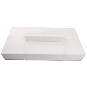 English Elm HERCULES Alon Series Reception Set - Stylish Modular Furniture for Modern Lobbies and Waiting Areas Melrose White ZB-803-690-SET-WH-GG