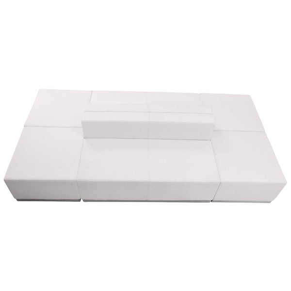 English Elm HERCULES Alon Series Reception Set - Stylish Modular Furniture for Modern Lobbies and Waiting Areas Melrose White ZB-803-690-SET-WH-GG