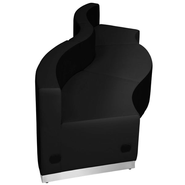 English Elm HERCULES Alon Series Modular Reception Set with Durable LeatherSoft Upholstery and Comfort Design Black ZB-803-720-SET-BK-GG