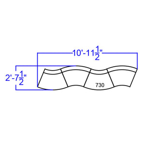 English Elm HERCULES Alon Series Modular Reception Seating Set - Contemporary, Durable, and Reconfigurable 4-Piece Melrose White ZB-803-730-SET-WH-GG