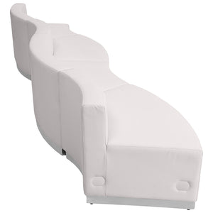 English Elm HERCULES Alon Series Modular Reception Seating Set - Contemporary, Durable, and Reconfigurable 4-Piece Melrose White ZB-803-730-SET-WH-GG