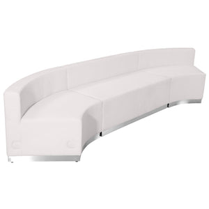 English Elm HERCULES Alon Series Reception Set - Modern 3-Piece Configuration for Stylish Comfort and Flexibility Melrose White ZB-803-770-SET-WH-GG