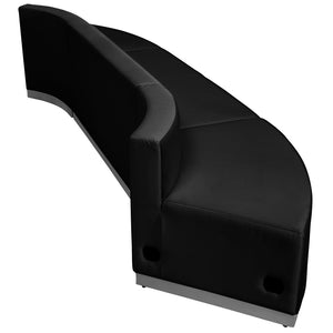 English Elm HERCULES Alon Series LeatherSoft Reception Set for Modern Lobbies, 3-Piece Modular Configuration Black ZB-803-780-SET-BK-GG