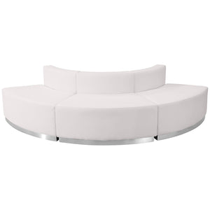 English Elm HERCULES Alon Series Modular Reception Configuration Set for Stylish, Comfortable Lobby Seating Melrose White ZB-803-800-SET-WH-GG