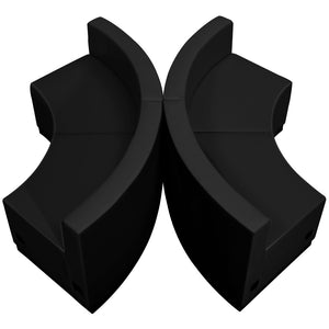 English Elm HERCULES Alon Series Modular Reception Set - 4-Piece Comfortable Seating for Professional Spaces Black ZB-803-840-SET-BK-GG