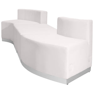 English Elm HERCULES Alon Series Modular Reception Seating Set - Stylish, Comfortable & Flexible 4-Piece Design Melrose White ZB-803-860-SET-WH-GG