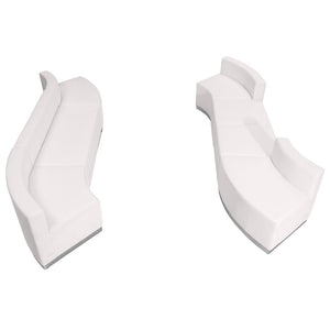 English Elm HERCULES Alon Series 7-Piece Reception Set - Stylish, Modular Design for Ultimate Comfort and Flexibility Melrose White ZB-803-870-SET-WH-GG