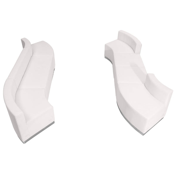 English Elm HERCULES Alon Series 7-Piece Reception Set - Stylish, Modular Design for Ultimate Comfort and Flexibility Melrose White ZB-803-870-SET-WH-GG