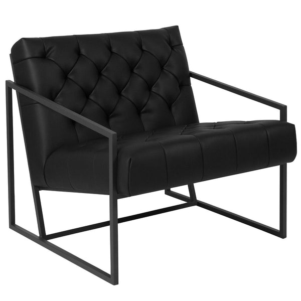English Elm HERCULES Madison Series Lounge Chair - Sculptural Tufted Design for Stylish Comfort and Durability Black ZB-8522-BK-GG