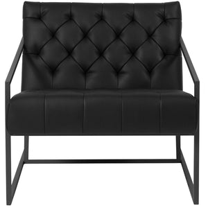 English Elm HERCULES Madison Series Lounge Chair - Sculptural Tufted Design for Stylish Comfort and Durability Black ZB-8522-BK-GG