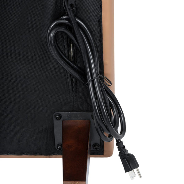 English Elm HERCULES Artemis 3-Piece LeatherSoft Reception Set with Charging Stations & Stylish Walnut Legs Cognac ZB-8921-SET-COGNAC-GG