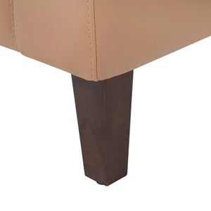 English Elm HERCULES Artemis LeatherSoft Middle Reception Chair with Walnut Legs for Sleek Commercial Spaces Cognac ZB-8921M-COGNAC-GG