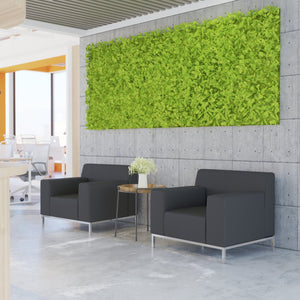 English Elm HERCULES Definity Series Contemporary Black LeatherSoft Chair with Stylish Stainless Steel Frame ZB-DEFINITY-8009-CHAIR-BK-GG