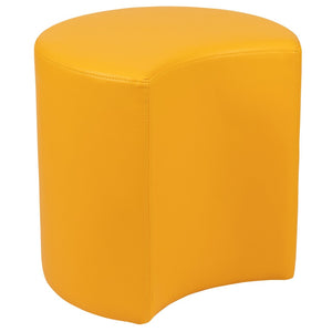 English Elm Nicholas Soft Seating Flexible Moon Ottoman for Interactive Learning and Collaborative Spaces Yellow ZB-FT-045C-18-YELLOW-GG
