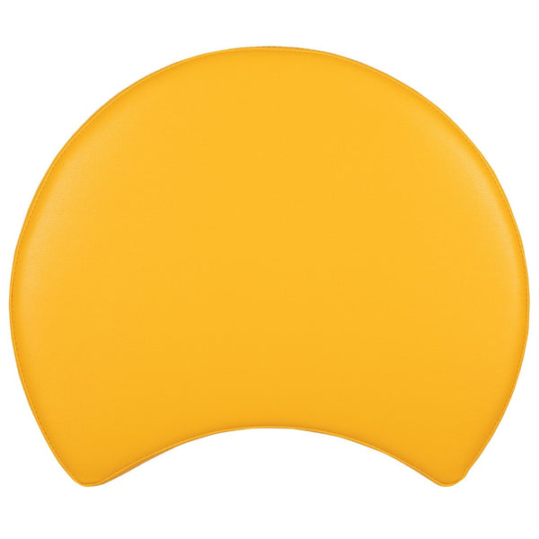 English Elm Nicholas Soft Seating Flexible Moon Ottoman for Interactive Learning and Collaborative Spaces Yellow ZB-FT-045C-18-YELLOW-GG