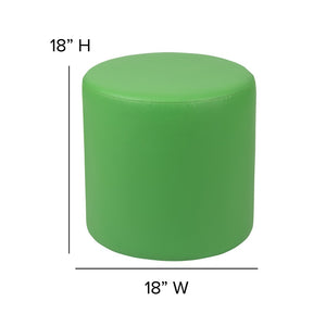 English Elm Nicholas Soft Seating Flexible Circle for Collaborative Spaces, Durable Ottoman for Classrooms & Libraries Green ZB-FT-045R-18-GREEN-GG