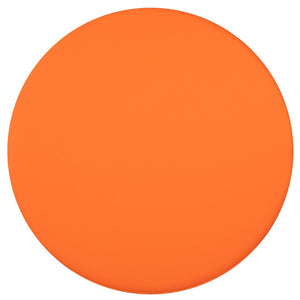 English Elm Nicholas Soft Seating Flexible Circle for Collaborative Spaces, Durable Ottoman for Classrooms & Libraries Orange ZB-FT-045R-18-ORANGE-GG