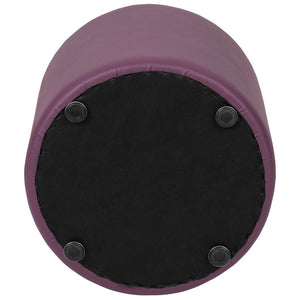 English Elm Nicholas Soft Seating Flexible Circle for Collaborative Spaces, Durable Ottoman for Classrooms & Libraries Purple ZB-FT-045R-18-PURPLE-GG