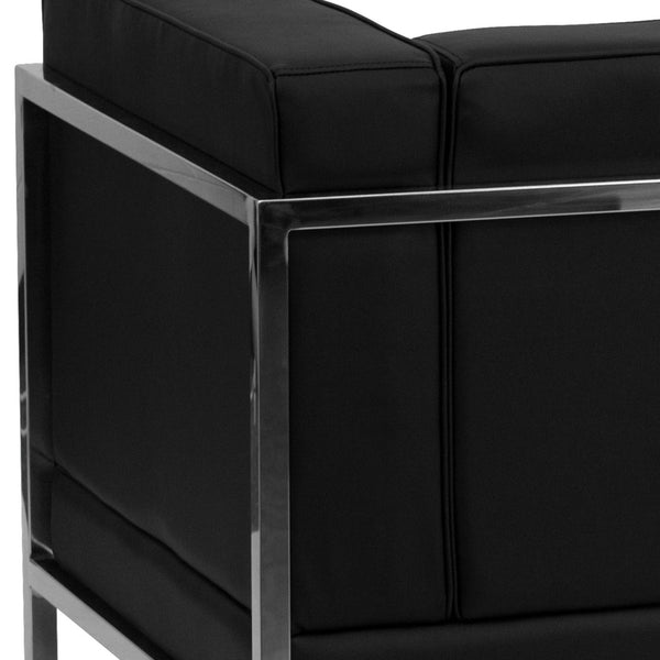 English Elm HERCULES Modular Reception Sectional in Black LeatherSoft – Versatile 9-Piece Seating Solution! ZB-IMAG-SECT-SET7-GG