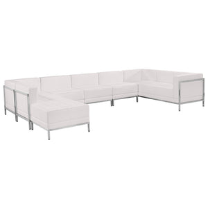 English Elm HERCULES Imagination Series U-Shape Sectional Seating: Stylish, Durable & Configurable 7-Piece Set Melrose White ZB-IMAG-U-SECT-SET4-WH-GG