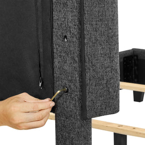 Legends Furniture Bridgevine Home King Size Charcoal Grey Upholstered Platform Bed Endurance Granite, Grey  Zbrd-7001kg