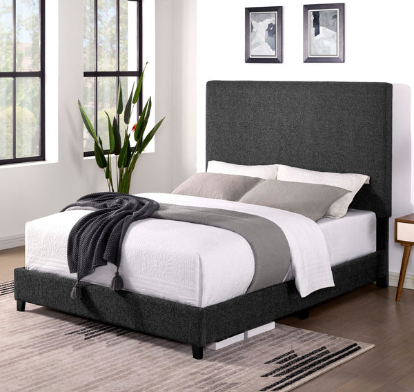 Legends Furniture Bridgevine Home Queen Size Charcoal Grey Upholstered Platform Bed Endurance Granite, Grey  Zbrd-7001qn
