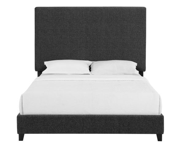 Legends Furniture Bridgevine Home Queen Size Charcoal Grey Upholstered Platform Bed Endurance Granite, Grey  Zbrd-7001qn