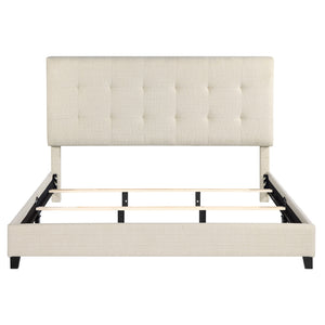 Legends Furniture Bridgevine Home King Size Beige Tufted Upholstered Platform Bed Dynasty, Beige  Zbrd-7002kg