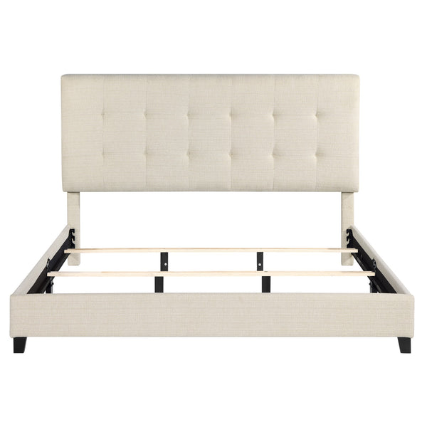 Legends Furniture Bridgevine Home King Size Beige Tufted Upholstered Platform Bed Dynasty, Beige  Zbrd-7002kg