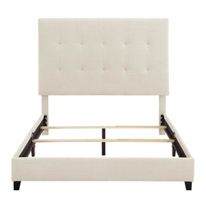 Legends Furniture Bridgevine Home Queen Size Beige Tufted Upholstered Platform Bed Dynasty, Beige  Zbrd-7002qn