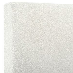 Legends Furniture Bridgevine Home King Size White Boucle Upholstered Platform Bed Boucle, White  Zbrd-7006kg
