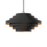 Nordic Black Chandelier Large Black, Gold ZD3334-8BSJ Zentique