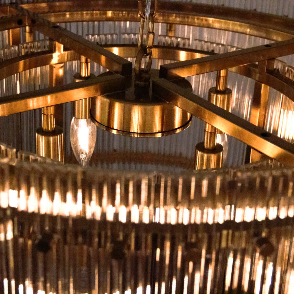 Cordelia Crystal Drum Chandelier Large Gold ZD4120-12BR Zentique