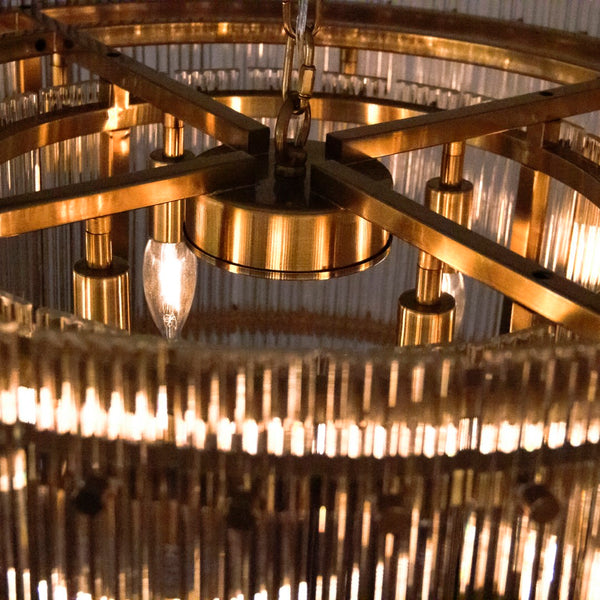 Cordelia Crystal Drum Chandelier Large Gold ZD4120-12BR Zentique