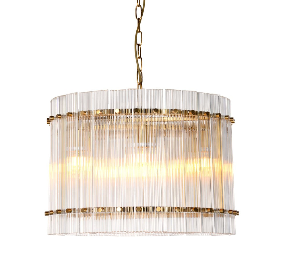Crystal Drum Chandelier Small Gold ZD4120-7BR Zentique