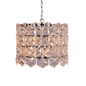 Zentique Crystal Pendant Chandelier with Iron Frame and Glass Crystals for Elegant Ambient Lighting in Homes W19.5 x H16.5 x D19.5 ZD6408-6N