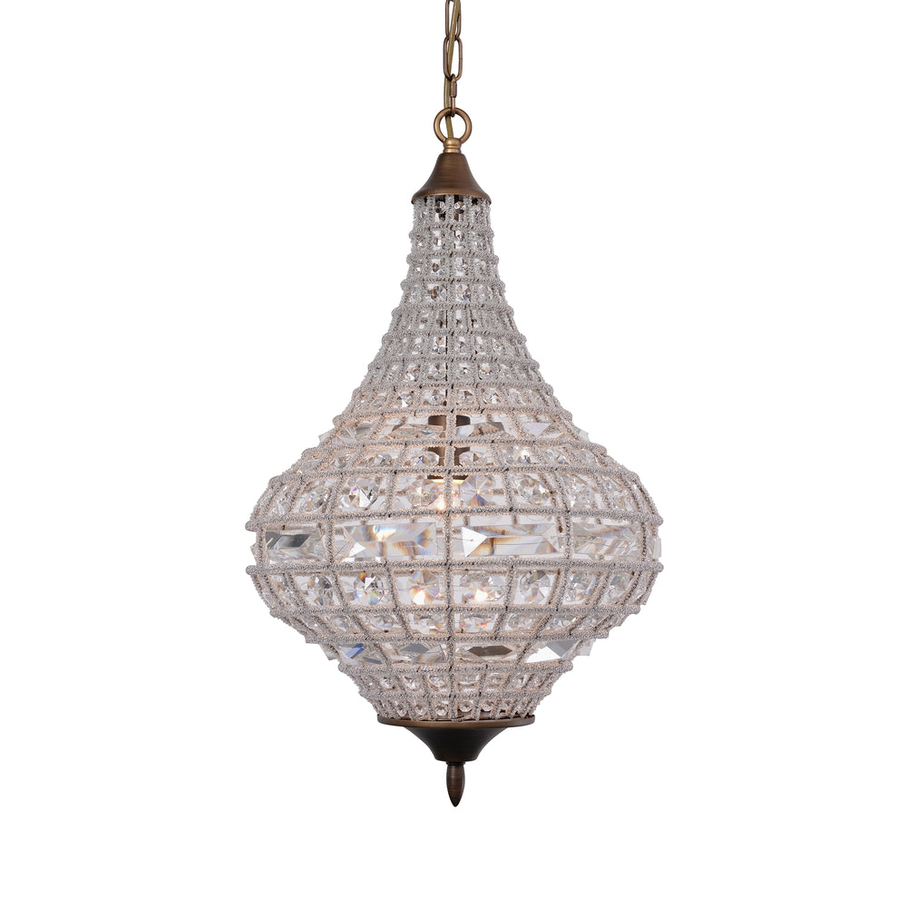 Teardrop Pendant Chandelier Gold, Clear Crystal ZD7348-S1ARS Zentique