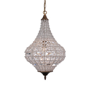Teardrop Pendant Chandelier Gold, Clear Crystal ZD7348-S1ARS Zentique