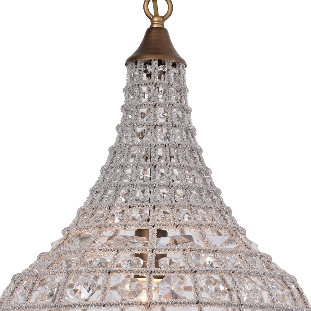 Teardrop Pendant Chandelier Gold, Clear Crystal ZD7348-S1ARS Zentique